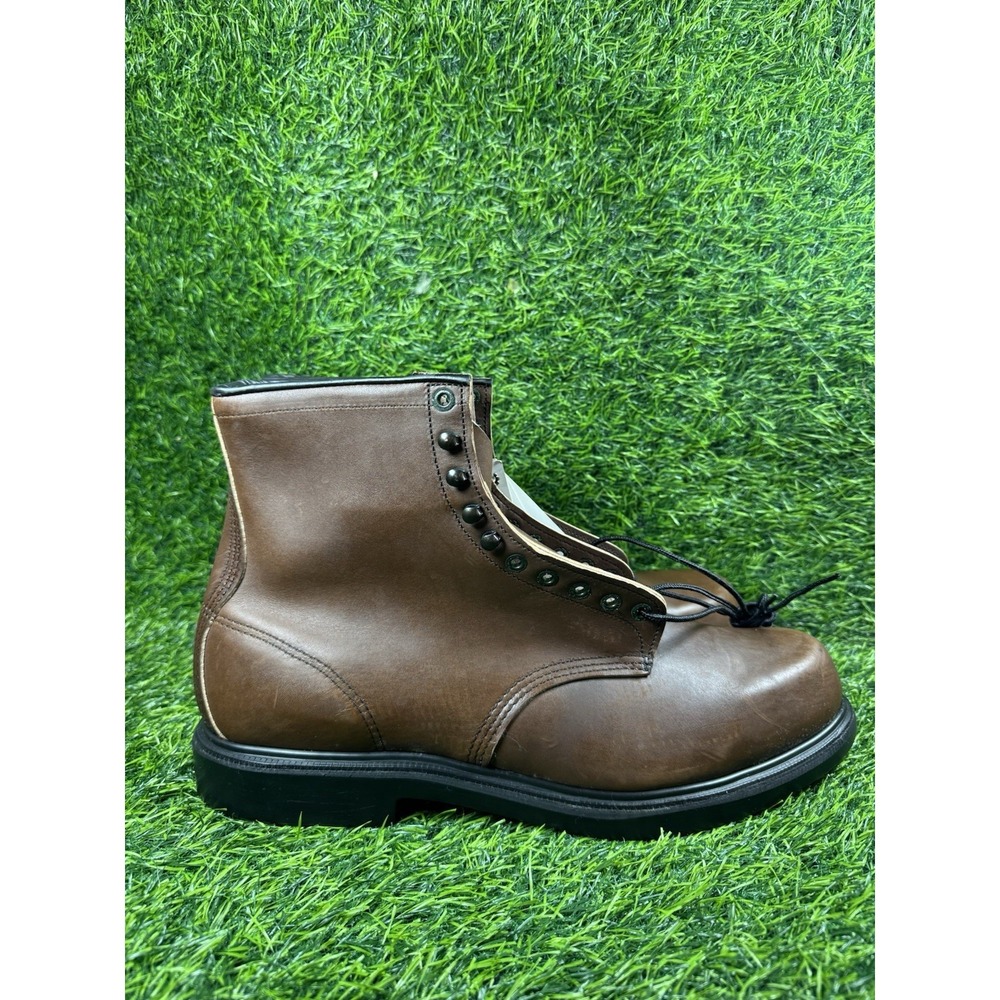 Vintage Red Wing Boots Leather Soft Toe Supersole Brown USA 953 Men's Sz 17 D